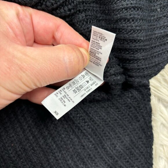 American Apparel Mock Neck Cropped Pullover Fisherman Sweater - Picture 4 of 6